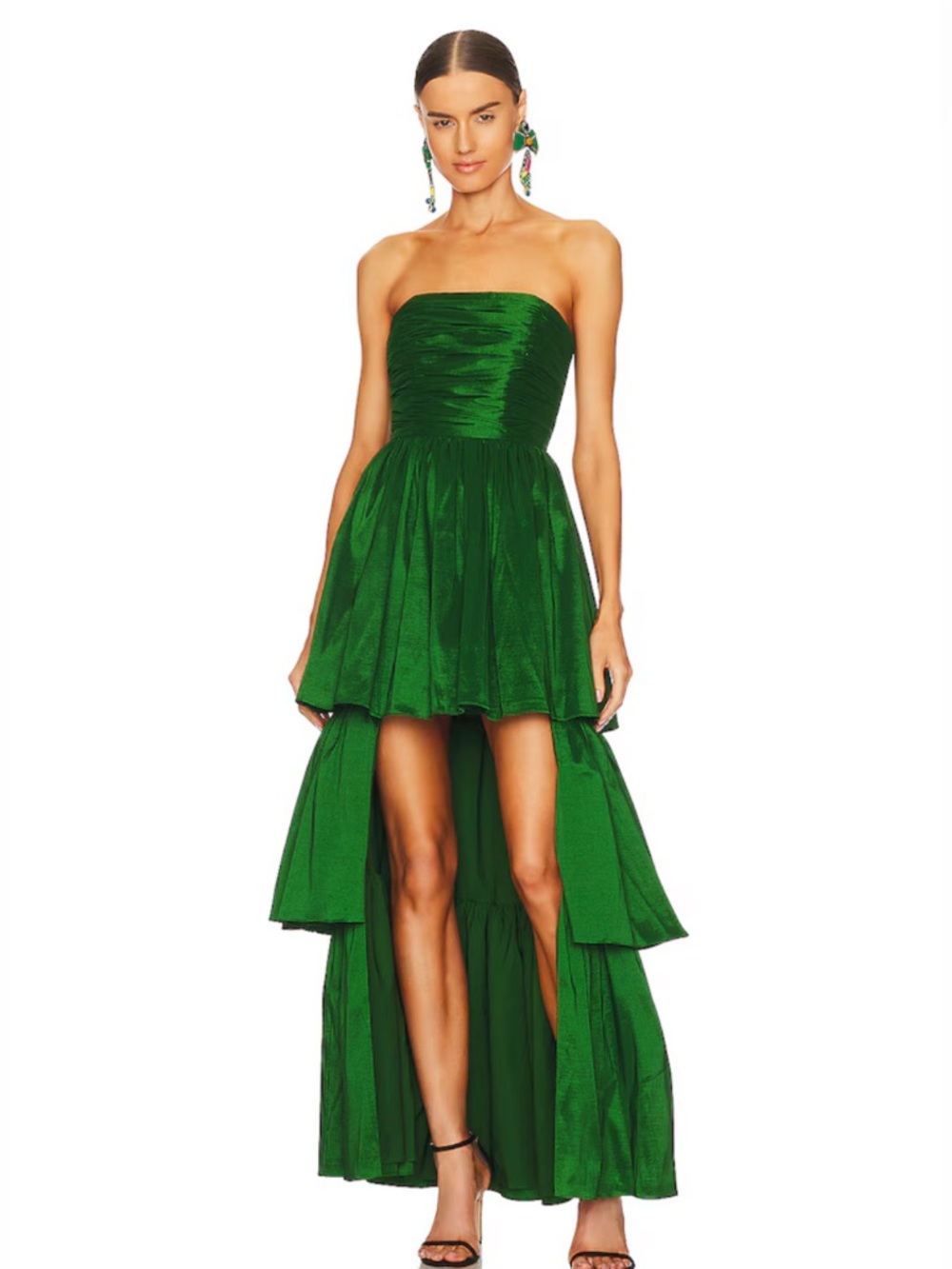 Lovers + Friends Emerald Green Strapless Michie Maxi Dress